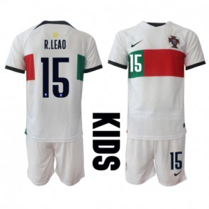 Portugal Rafael Leao #15 babykläder Bortatröja barn VM 2022 Korta ärmar (+ Korta byxor)